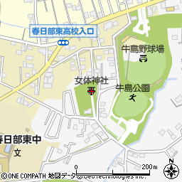 牛島女体神社周辺の地図