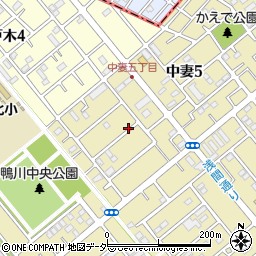 埼玉県上尾市中妻5丁目周辺の地図