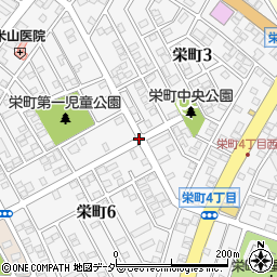 茨城県牛久市栄町周辺の地図