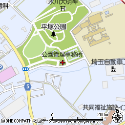 平塚公園トイレ周辺の地図