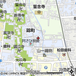 福井県大野市錦町周辺の地図