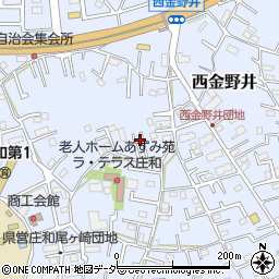埼玉県春日部市西金野井188周辺の地図