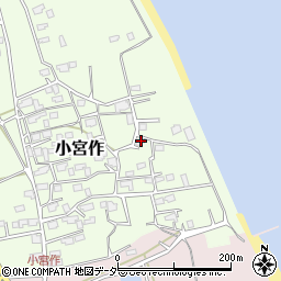 茨城県鹿嶋市小宮作1051周辺の地図