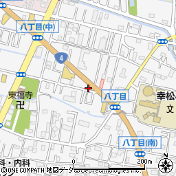埼玉県春日部市八丁目458周辺の地図