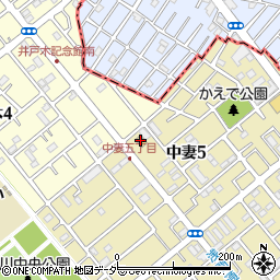 ファミリーマート上尾中妻五丁目店周辺の地図