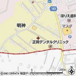 茨城県つくば市明神周辺の地図