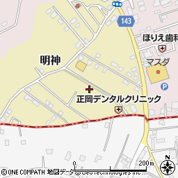 茨城県つくば市明神周辺の地図