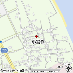 茨城県鹿嶋市小宮作周辺の地図