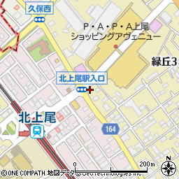 松屋上尾緑丘店周辺の地図