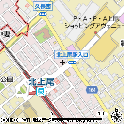 北上尾駅前郵便局周辺の地図