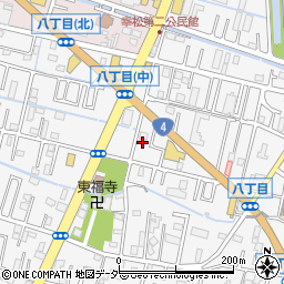 埼玉県春日部市八丁目442-6周辺の地図