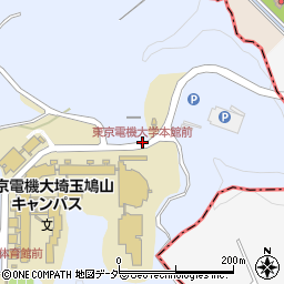 東京電機大学本館前周辺の地図