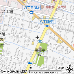 埼玉県春日部市八丁目522周辺の地図