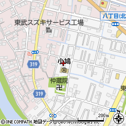 埼玉県春日部市八丁目499-2周辺の地図