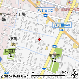 埼玉県春日部市八丁目512周辺の地図
