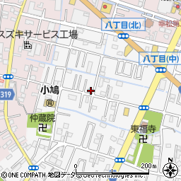 埼玉県春日部市八丁目509-8周辺の地図