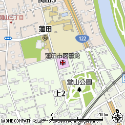 蓮田市図書館周辺の地図