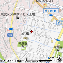 埼玉県春日部市八丁目505-4周辺の地図