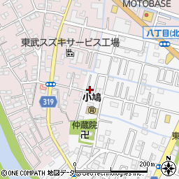 埼玉県春日部市八丁目502-10周辺の地図