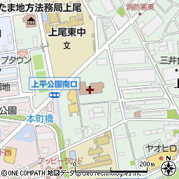 上尾市消防本部　東消防署周辺の地図