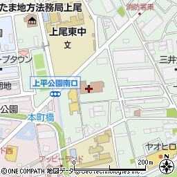 上尾市消防本部周辺の地図