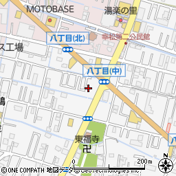 埼玉県春日部市八丁目523周辺の地図