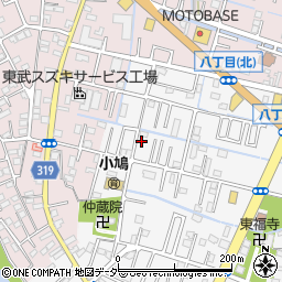 埼玉県春日部市八丁目505-7周辺の地図