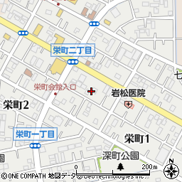 埼玉県春日部市栄町周辺の地図