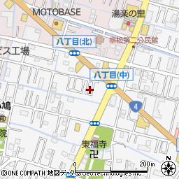 埼玉県春日部市八丁目524周辺の地図
