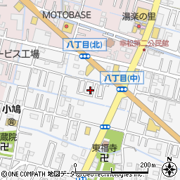 埼玉県春日部市八丁目525周辺の地図