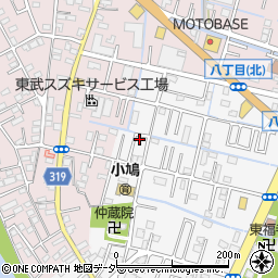 埼玉県春日部市八丁目504-10周辺の地図