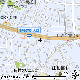 埼玉県春日部市西金野井303周辺の地図
