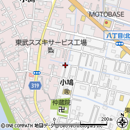 埼玉県春日部市八丁目502-9周辺の地図