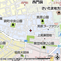 埼玉県上尾市錦町25周辺の地図