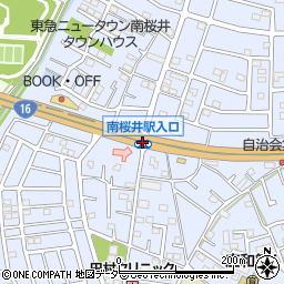 南桜井駅入口周辺の地図