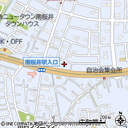 埼玉県春日部市西金野井304周辺の地図