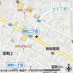 春日部栄町郵便局周辺の地図