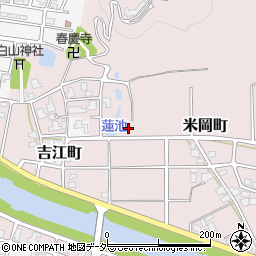 福井県鯖江市米岡町周辺の地図