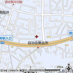 埼玉県春日部市西金野井528周辺の地図