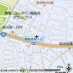 埼玉県春日部市西金野井384周辺の地図