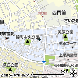 埼玉県上尾市錦町4周辺の地図