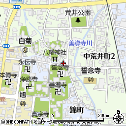 福井県大野市中荒井町1丁目1305周辺の地図