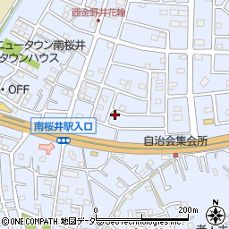 埼玉県春日部市西金野井389周辺の地図