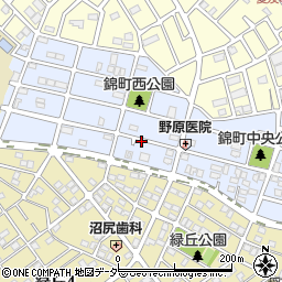 埼玉県上尾市錦町周辺の地図