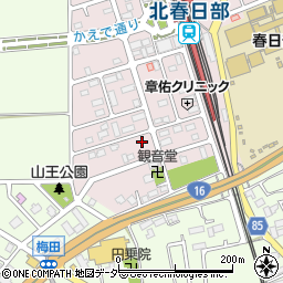 埼玉県春日部市梅田本町2丁目周辺の地図