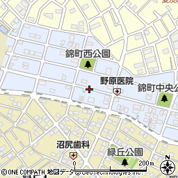 埼玉県上尾市錦町周辺の地図