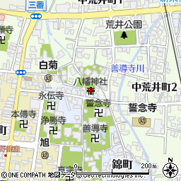 福井県大野市中荒井町1丁目1301周辺の地図