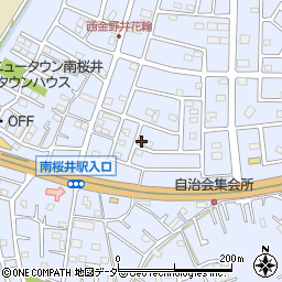 埼玉県春日部市西金野井388周辺の地図