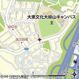 埼玉県東松山市旗立台周辺の地図
