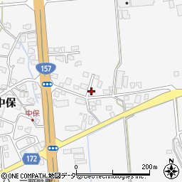 福井県大野市中保周辺の地図